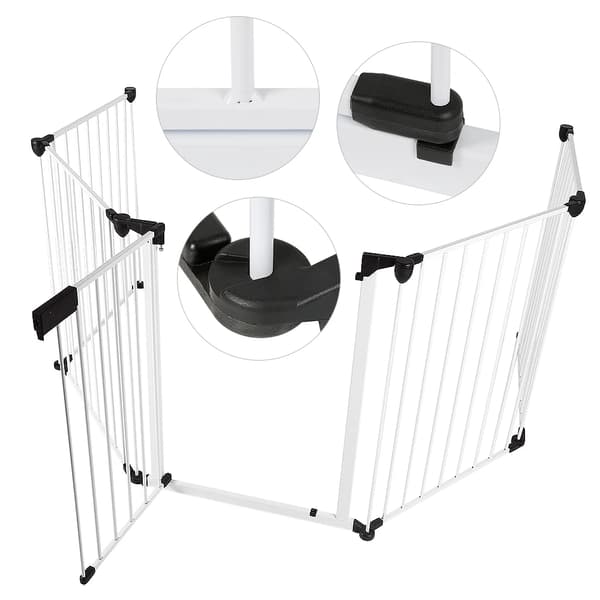 Sikkerhedsgitter, Foldbart Design, Modulerbare Paneler,HVID