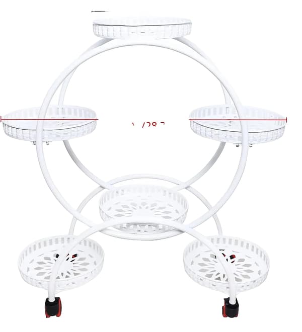 Display Hylder, 4 Niveauer, Fritstående Design,HVID