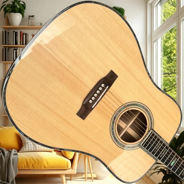 Gitarr, rosenträsgrepp, kvalitetsljud,GUL