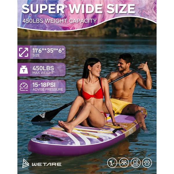 Oppustelig Paddle Board, Stabilt Design, Letvægts og Bærbar,WT01