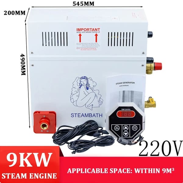Ånggenerator, Digital Kontroll, Snabb Uppvärmning,ST-90 9KW 220V