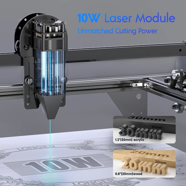 Lasergravyr, Hög Precision Punkt, Pekskärmskontroll,LÄNGRE RAY5 10W
