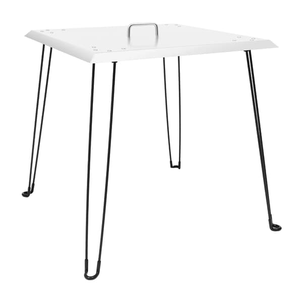Eldstad Värmeskydd, Rostfritt Stål, 61*61*61cm, Kompatibel med Runda/Rektangulära Eldstäder, Fällbar Design, 7kg Vikt