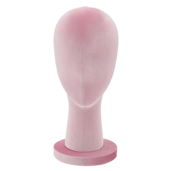 Mannequin Hoved, Holdbart Velourmateriale, Letvægtsdesign,Pink
