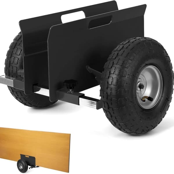 Panel Dolly, Heavy-Duty Kapacitet, Justerbart Design,sort
