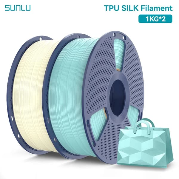 3D-printer filament, fleksibel TPU silke, glat overfladefinish,CW LB
