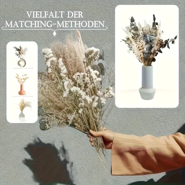 Bevarede Tørrede Blomster, Elegant Buket, Alsidig Dekoration,A