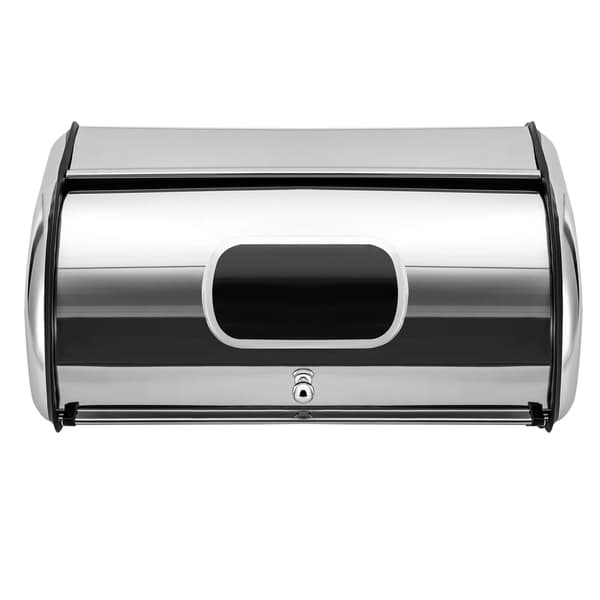 Brödbox, rostfritt stål, platsbesparande design,Silver