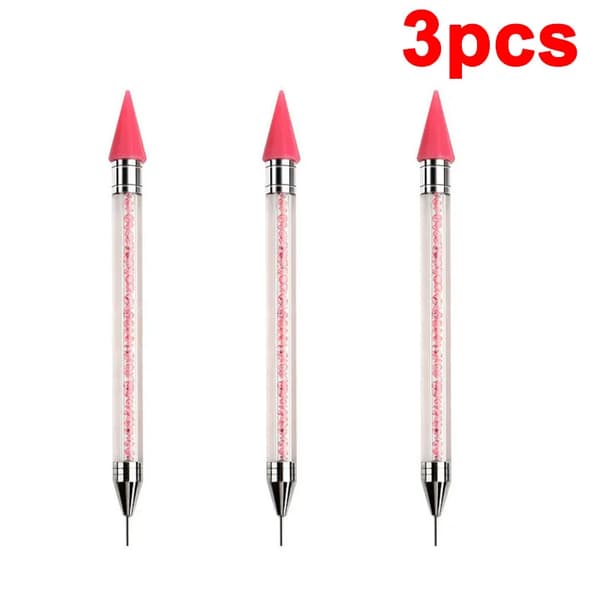 Punktverktyg, Rhinestone Applicator Penna, Lätt Precision Användning,Rosa-3st