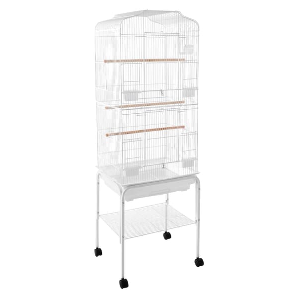 Fågelbur, Rymlig Design, Hållbar Konstruktion,VIT