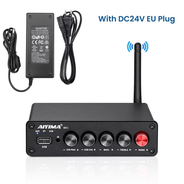 Effektforstærker, 2.1 Kanal, Bluetooth-forbindelse,B01 24V 4A EU
