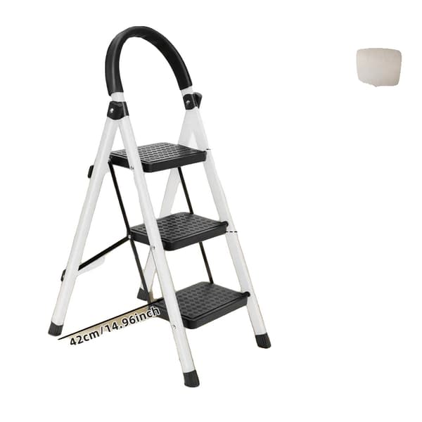 Stege, Fällbar Design, 150 kg Lastkapacitet,Vit