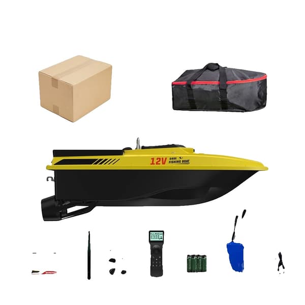 Bait Boat, GPS Dobbelt Positionering, Sonar Sensor,D80E Gul