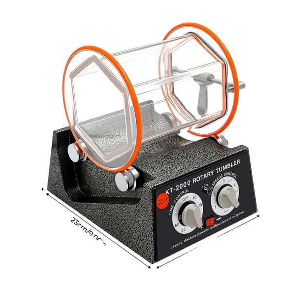 Smykkepolisher, 5 hastigheder, 60 minutters timer,sort, EU