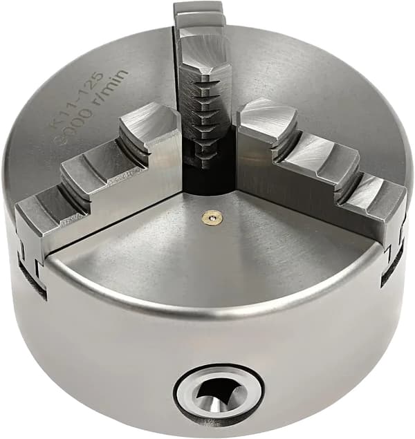 Svarvchuck, 3-käftad design, hög hållbarhet,Silver