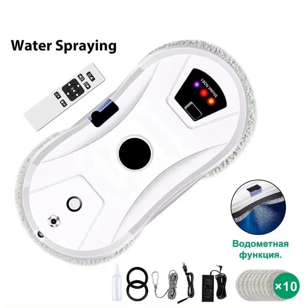 Vinduespudserrobot, Automatisk Sprayfunktion, Kompakt Design,EU