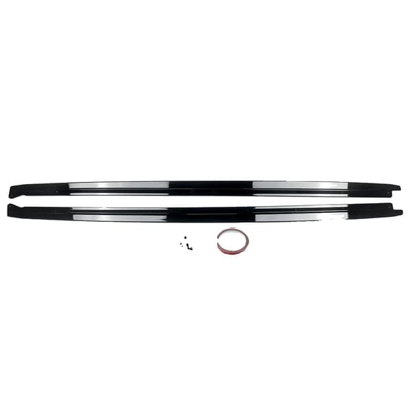 Side Skirt Extension Panel Lip, Direkte Erstatning, Holdbart ABS Materiale,glansende sort