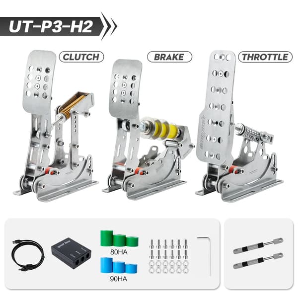 Sim Racing Pedaler, Lastcellteknik, Hållbar Konstruktion,UT-P3-H2