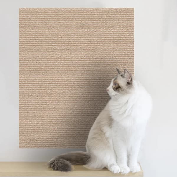 Katteskrabeplade, Tilpasselig Størrelse, Selvklæbende Design,Khaki, 60X100CM-c