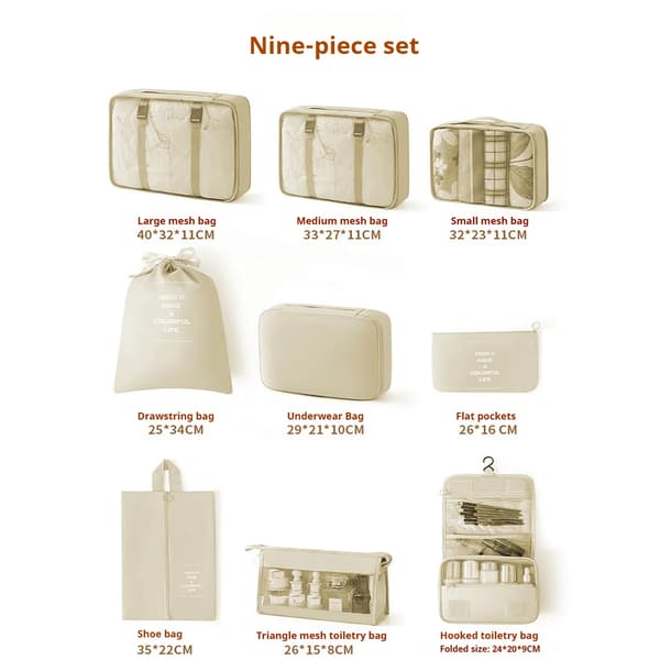 Rejsearrangører, Multifunktionel Opbevaring, Miljøvenligt Materiale,Beige