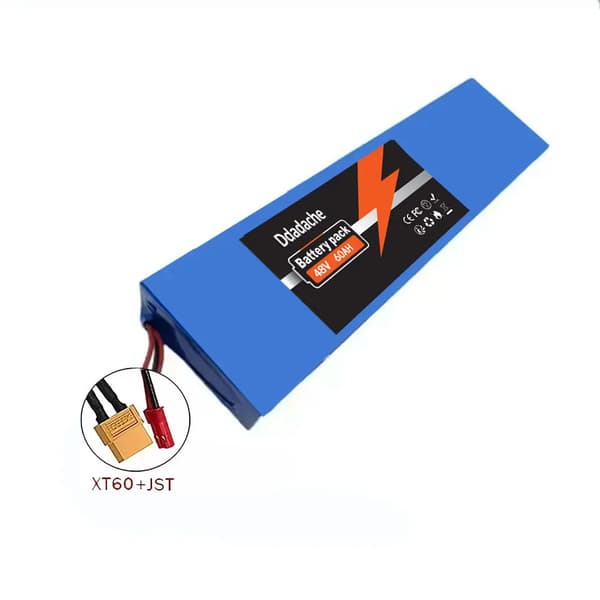 Batteri, 60000mAh kapacitet, BMS-skyddssystem, 13S4P-XT60-JST