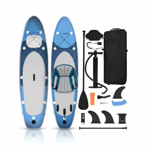 Stand-Up Paddleboard, Holdbart PVC Materiale, Ideelt for Begyndere,blå