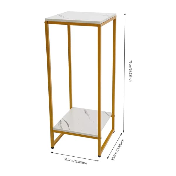 Displayställ, Robust Smidesjärn, Två-Tier Design, Guld