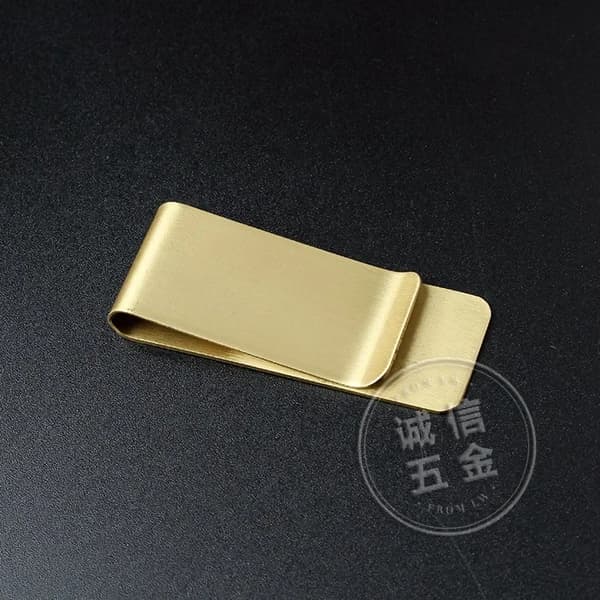 Pengeklips, Solid Messing Konstruktion, Kompakt og Letvægtig,Messing 52x20x0.8mm