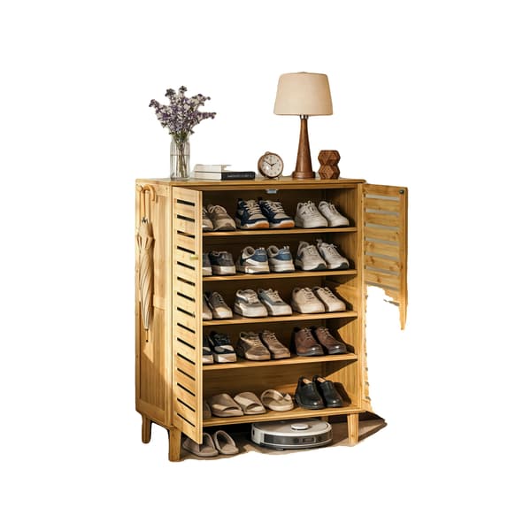 Skoorganisator, 5-lags opbevaring, ventileret design,2 Døre
