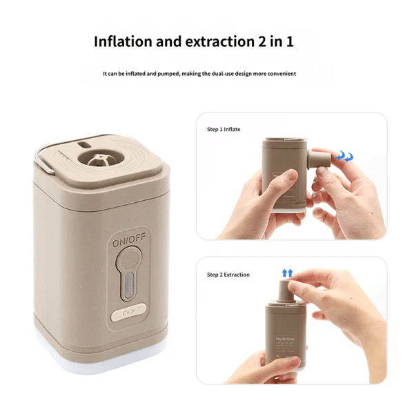 Inflator Pumpe, Kompakt Design, Effektiv Ydeevne,Sølv