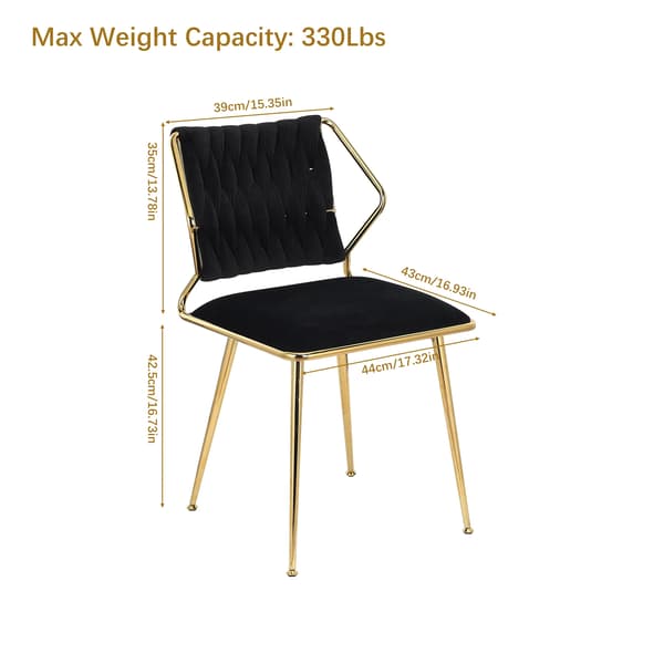 Matstolar, Modern Design, Bekväm Sammetstoppning,svart