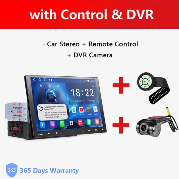 Bilstereo, Smart Integration, Højkvalitets Display, kompatibel med Ford,med kontrol DVR