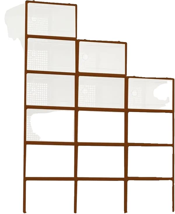 Skoförvaringslådor, Sammanfallbar Design, Stapelbara och Hållbara,15st brun