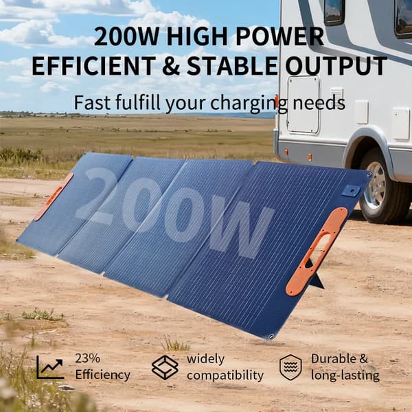 Solpanel, Bærbart Design, Høj Effektivitet,200W
