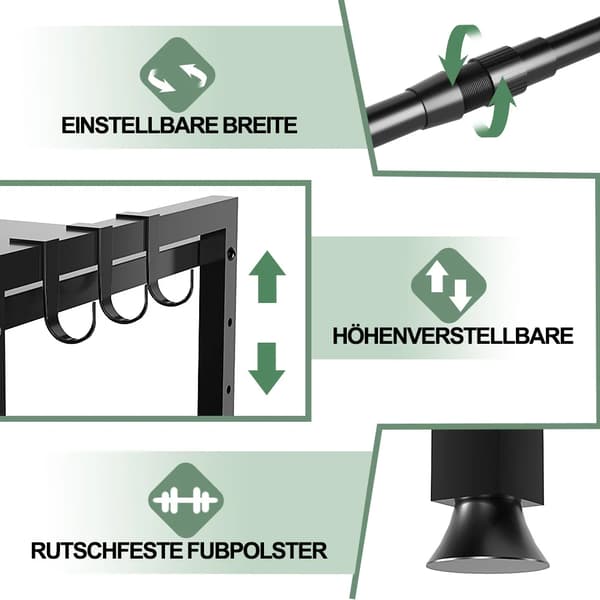 Mikroovnsholder, Justerbart Design, Alsidig Opbevaring,sort