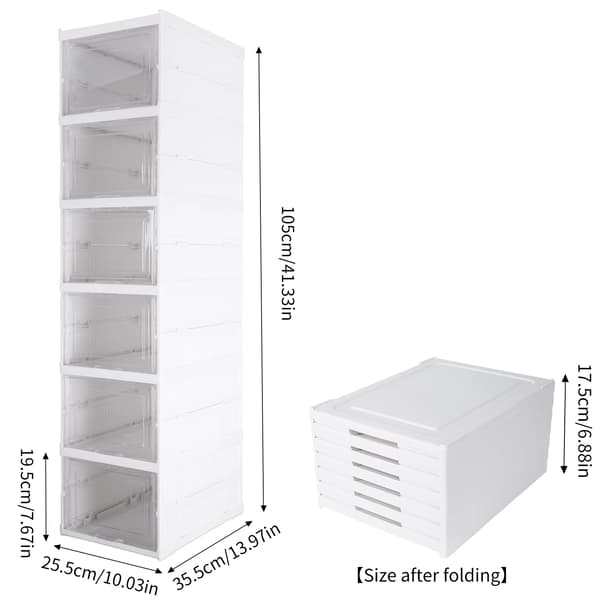 Sko cabinet, Fällbar design, Mångsidig användning,PL - Vit