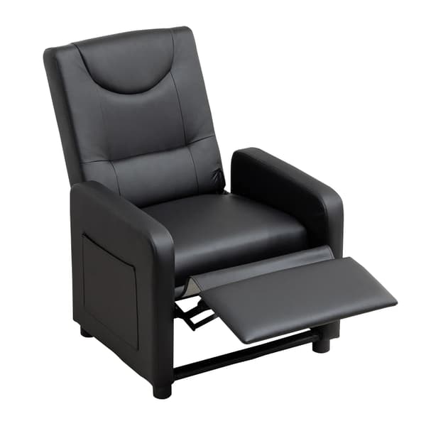 Lounge Stol, Justerbar Tilbageholdelse, Moderne Design,Sort