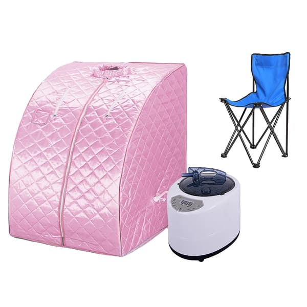 Dampbad, Bärbar Design, Justerbar Temperatur,Rosa