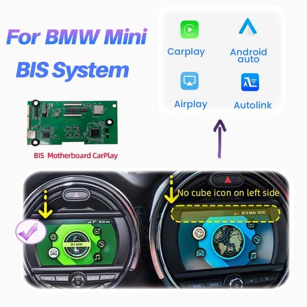 Trådløs CarPlay-modul, Android Auto-kompatibilitet, Nem installation,For BIS System AI BOX