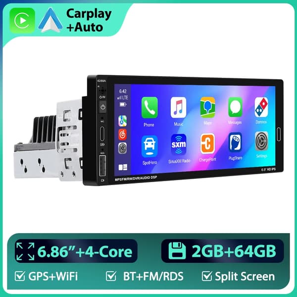 Carplay, Touchscreen Display, Universel Kompatibel, Navigationssystem,2 64G