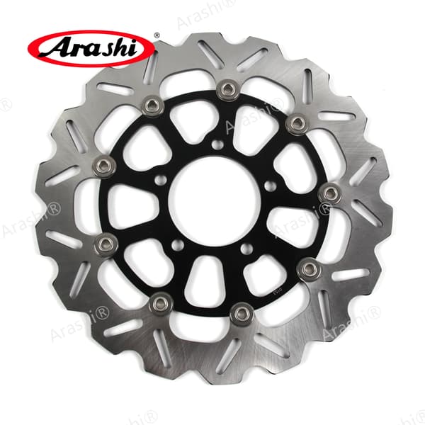 Bremse skive rotor, fuld flydende design, holdbar rustfrit stål konstruktion,2 Stykker Sort