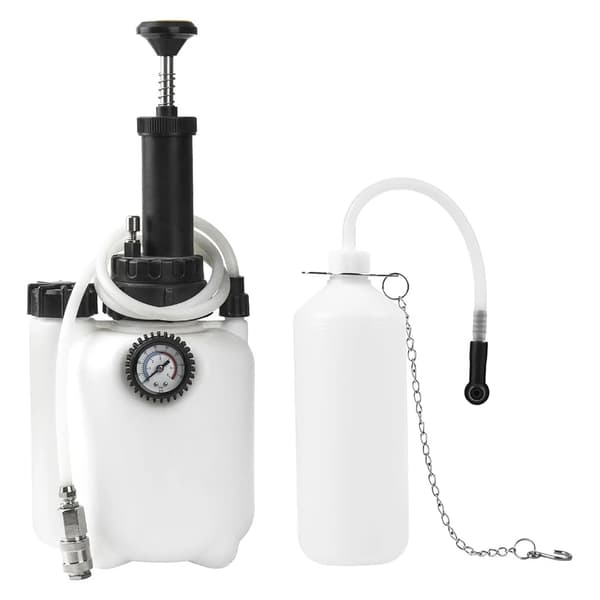 Bromsvätska Bleeder Kit, 3L Tryckkapacitet, 1L Påfyllningsflaska,VIT
