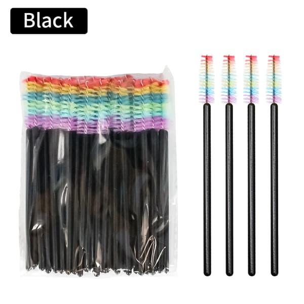 Øjenvippe Makeup Pensler, 50PCS Engangs, Ideel til Professionelt Brug,sort