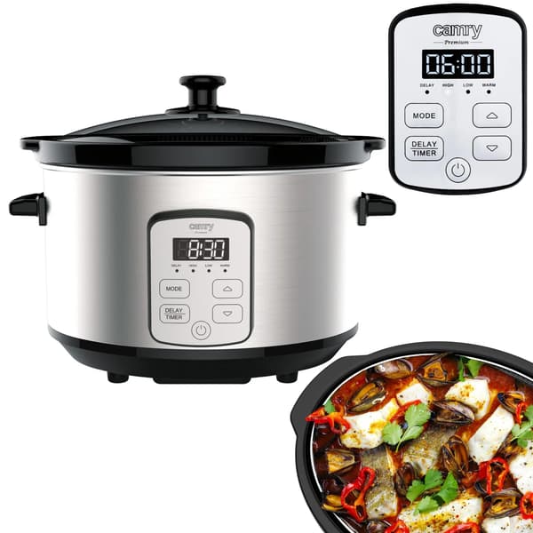 Slow Cooker, 4,7L kapacitet, programmerbar timer,EU