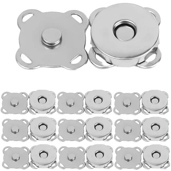 Magnetiska tryckknappar, hållbart metall, enkel installation,Silver - 18mm, 50Set-a