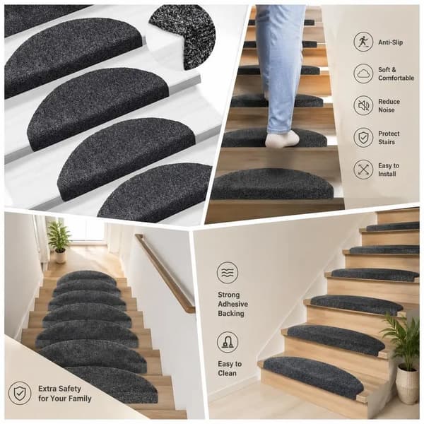 Trappebelægning, Halvcirkeldesign, Støjdæmpende,Gris