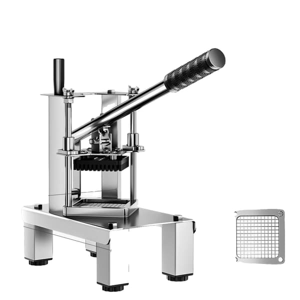 Pommesfritskærer, Rustfrit Stål, Ergonomisk Design,Sølv