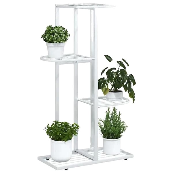 Växtställ, Metallram, Flerlagersdesign,VIT