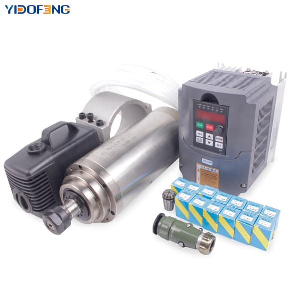 CNC Spindelmotor, Vandkølet, 3KW Effekt,Bare spindel