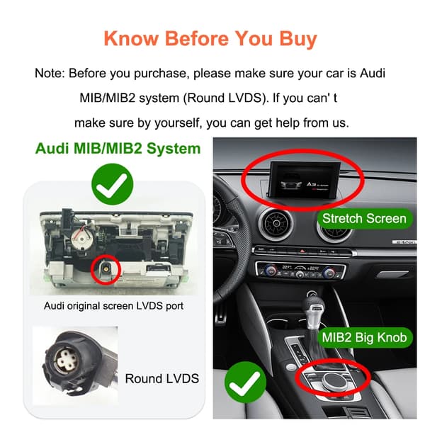 Gränssnitt Retrofit Kit, CarPlay Stöd, Android Auto Kompatibilitet,MIB